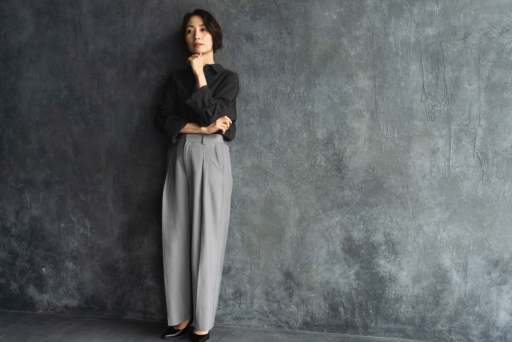 Sewing Done Wright Women in gray pants